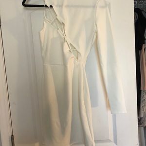 One sleeve white dress- Pretty Little Thing